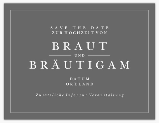Designvorschau für Designgalerie: Save-the-Date-Karten Traditionell & Klassisch, 13,9 x 10,7 cm