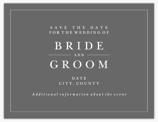 Design Preview for Design Gallery: Traditional & Classic Save The Date Cards, 13.9 x 10.7 cm