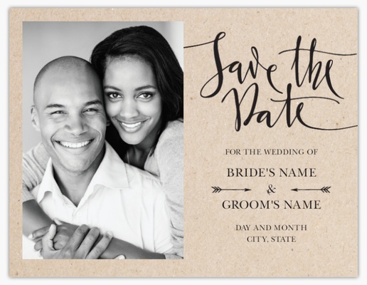 A save the date vintage cream gray design for Wedding with 1 uploads