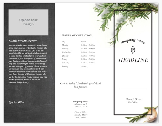 Design Preview for Modern & Simple Custom Menus Templates, Tri-Fold Menu