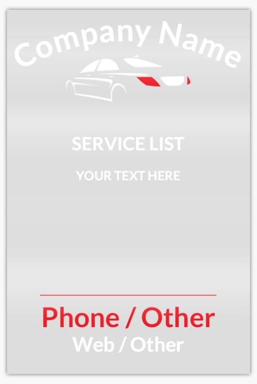 A taxi vehicle white red design