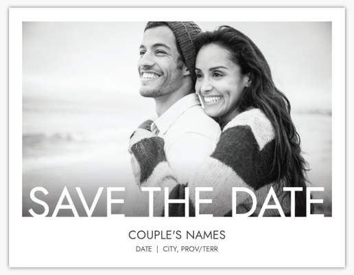 Design Preview for Design Gallery: Minimal Save the Date Cards, 5.5" x 4"