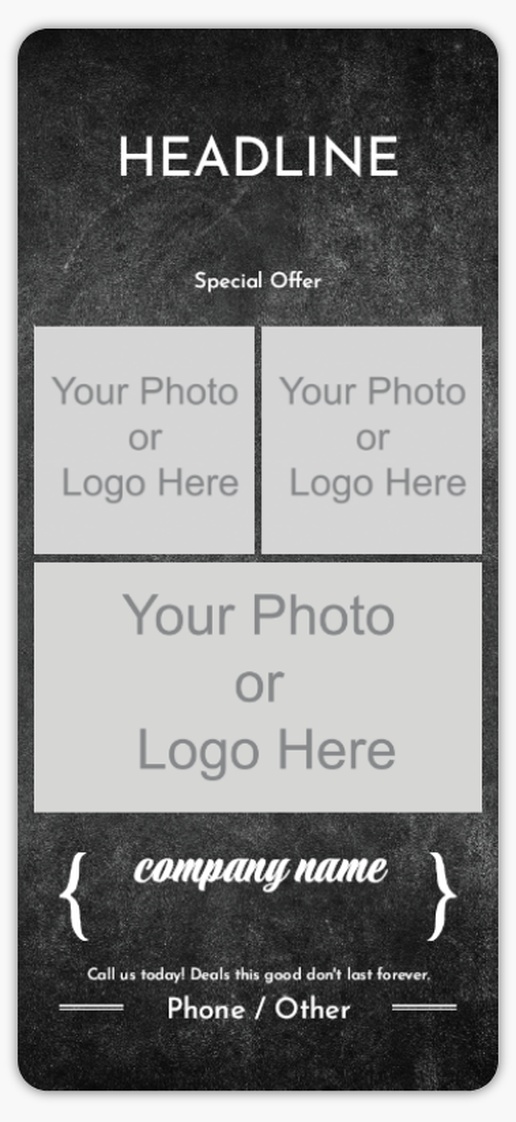A logo 3 picture gray design with 3 uploads