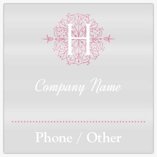 Design Preview for Beauty Consulting & Pampering Window Decals Templates, 8" x 8" Horizontal Rectangular