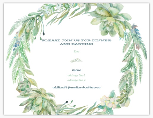 A gorgeous greens plants white green design for Wedding