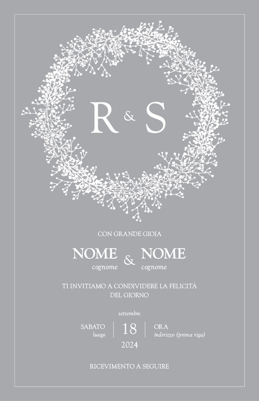 Anteprima design per Galleria di design: partecipazioni di matrimonio per monogrammi, Piatto 21.6 x 13.9 cm