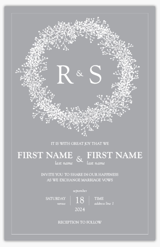 Design Preview for Design Gallery: Traditional & Classic Wedding Invitations, Flat 21.6 x 13.9 cm