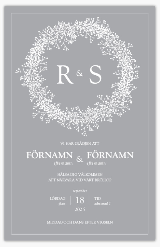 Förhandsgranskning av design för Designgalleri: Rustikt Bröllopsinbjudningar, Enkelt 21.6 x 13.9 cm