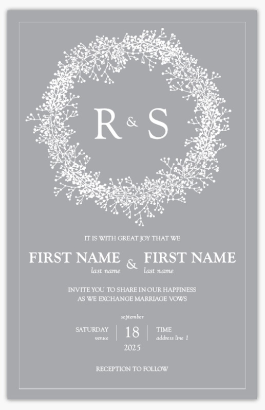 Design Preview for Wedding Invitation Templates, Flat 21.6 x 13.9 cm