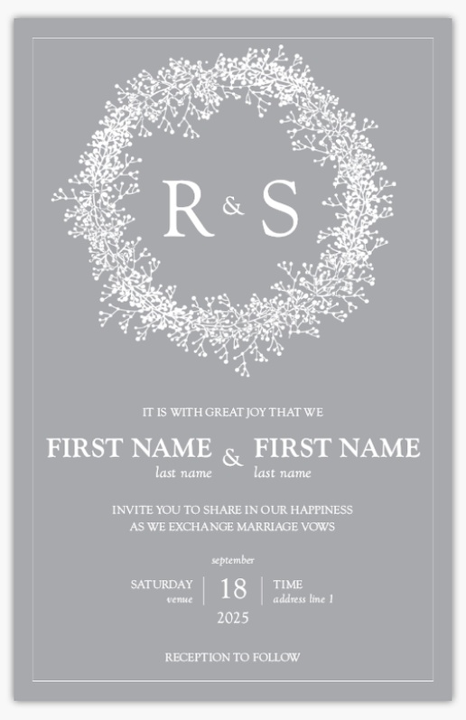 Design Preview for Design Gallery: Rustic Wedding Invitations, 4.6" x 7.2" Flat
