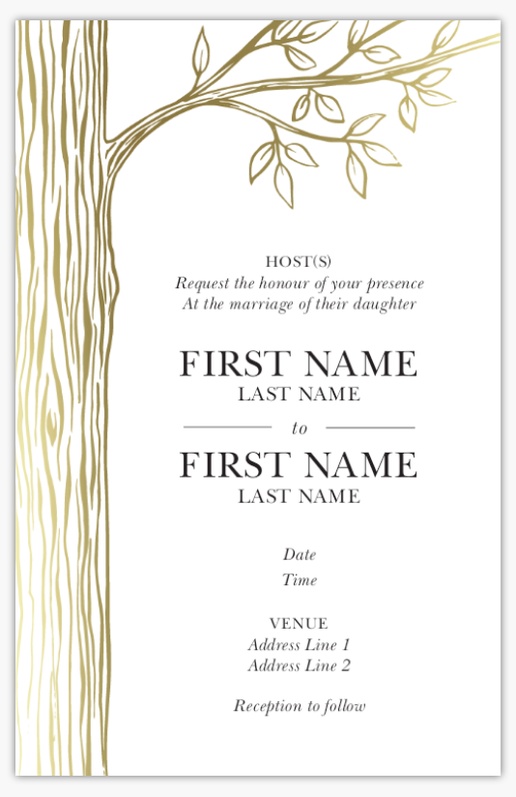 Design Preview for Wedding Invitation Templates, Flat 18.2 x 11.7 cm