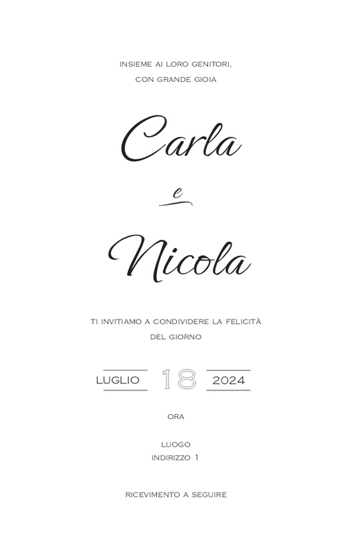 Anteprima design per Partecipazioni matrimonio personalizzate: esempi e modelli, Piatto 18.2 x 11.7 cm