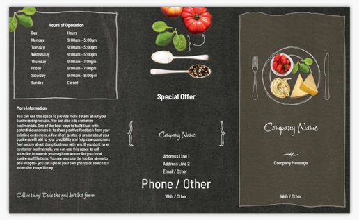 Design Preview for Design Gallery: Food & Beverage Custom Menus, Tri-Fold Menu