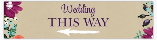 Design Preview for Wedding Events Lawn Signs Templates, 6" x 24" Horizontal