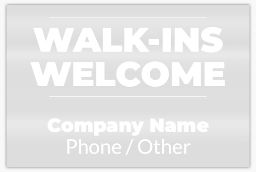 A walk ins welcome appointment white design