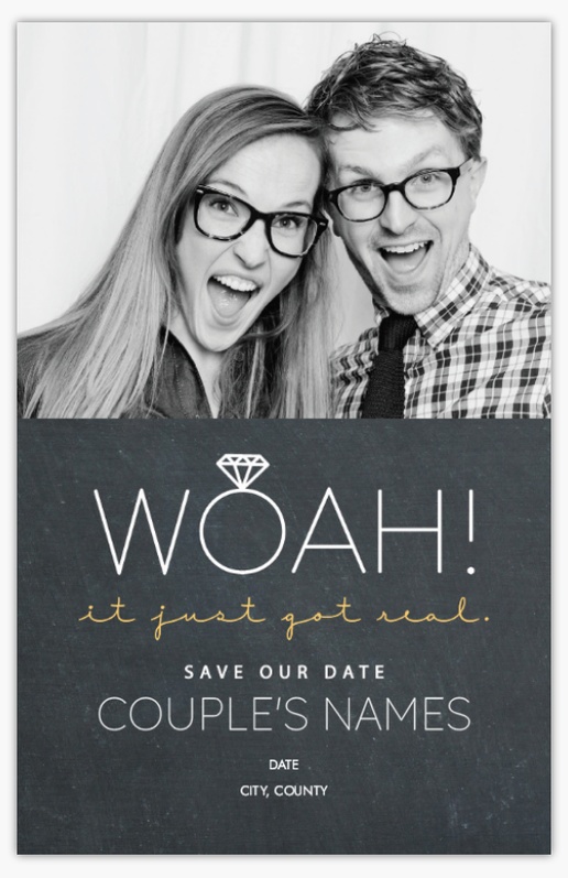 Design Preview for Fun & Whimsical Save the Date Cards Templates, 4.6" x 7.2"