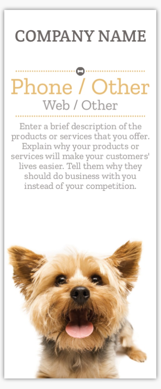 Design Preview for Animals & Pet Care Retractable Banners Templates, Standard Single Sided 