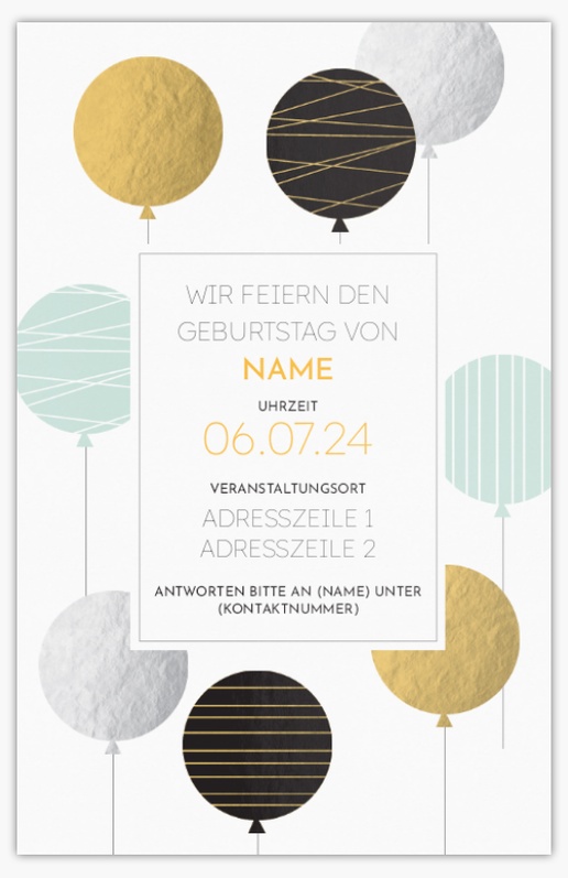 Designvorschau für Geburtstagseinladungen (Erwachsene), Flach 18.2 x 11.7 cm