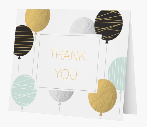 Design Preview for Design Gallery: Birthday Custom Thank You Cards, Folded 5.5" x 4"