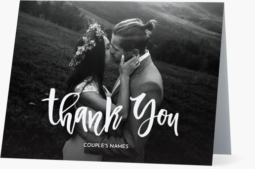 A thank you lettering black gray design for Modern & Simple