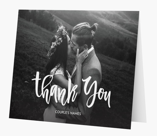 A thank you lettering black gray design for Photo