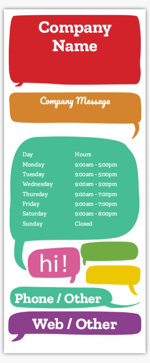 Design Preview for Education & Child Care Retractable Banners Templates, Standard Single Sided 