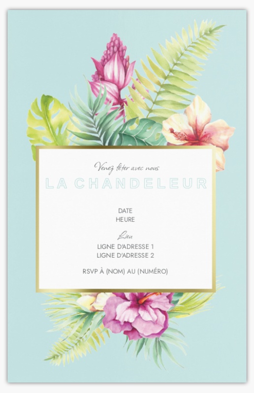 Aperçu du graphisme pour Galerie de modèles : Faire-part et invitations pour Fleurs et verdure, Non pliées 18.2 x 11.7 cm