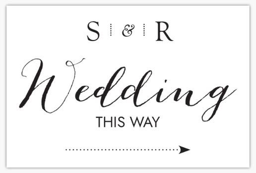 Design Preview for Wedding Events Lawn Signs Templates, 12" x 18" Horizontal