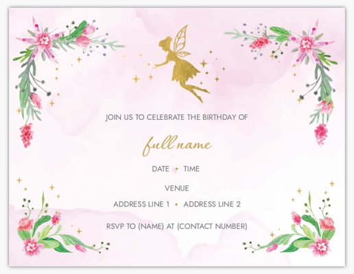 A fairy princess florals gray pink design for Princess & Fairies