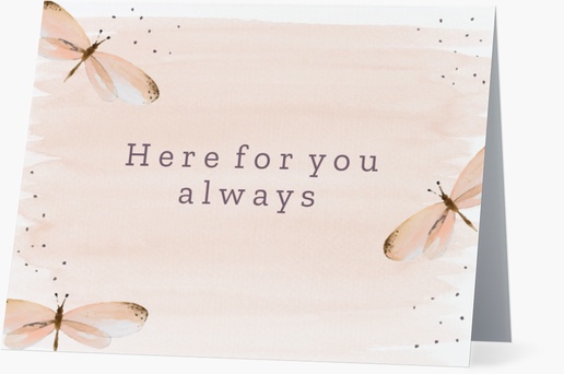 A sympathy card insects white cream design