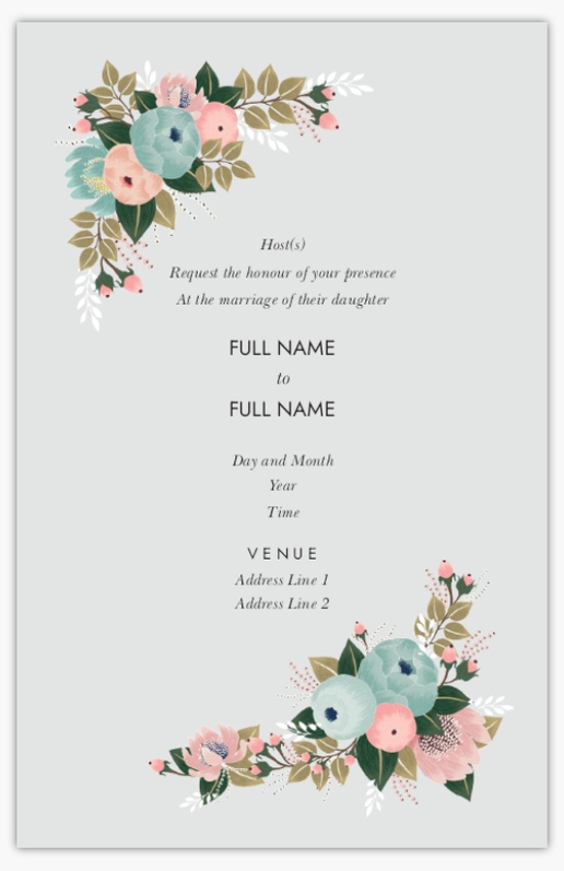 Design Preview for Design Gallery: Vintage Wedding Invitations, Flat 18.2 x 11.7 cm