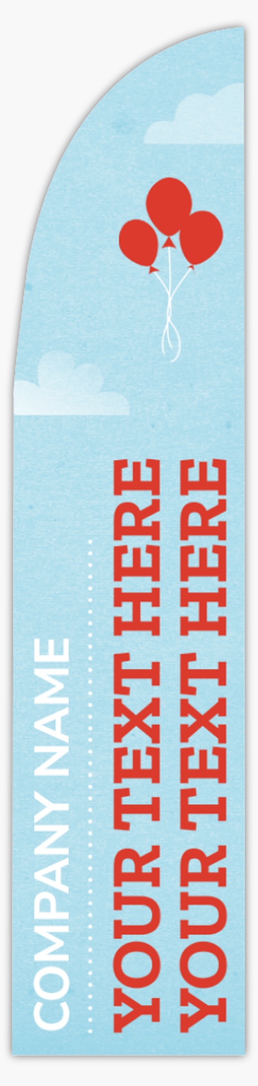 Design Preview for Travel & Accommodation Flags Templates, 15.5' Straight Single Sided