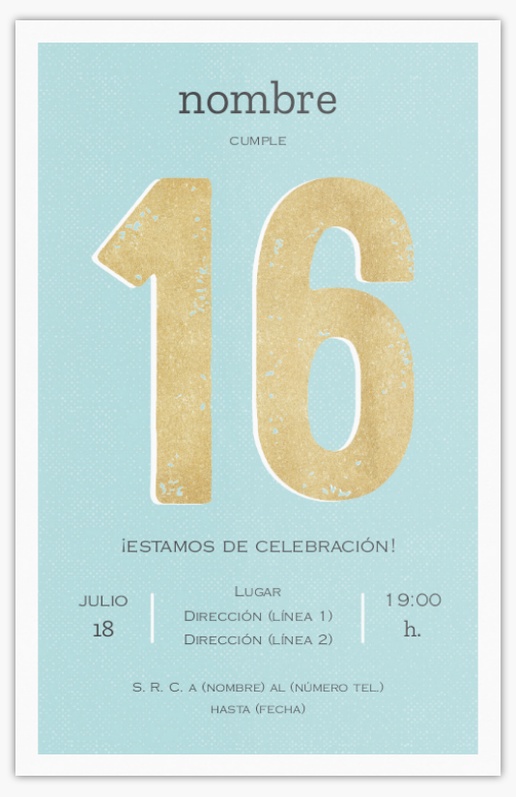 Vista previa del diseño de Invitaciones de cumpleaños para adolescentes, Plano 18,2 x 11,7 cm