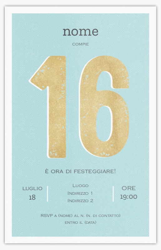Anteprima design per Inviti di compleanno per ragazzi, Piatto 18.2 x 11.7 cm