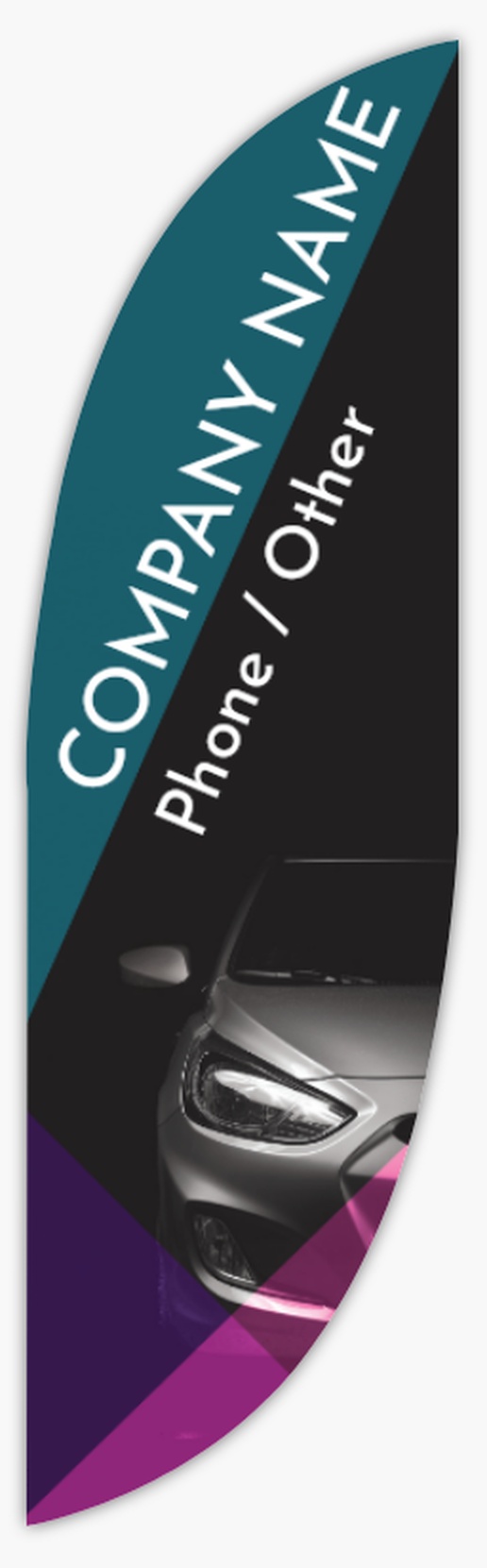 Design Preview for Automotive & Transportation Flags Templates, 10' Feather Single Sided
