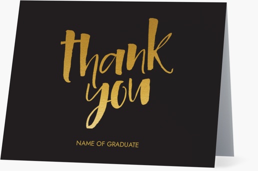 A typography foil black orange design for Graduation