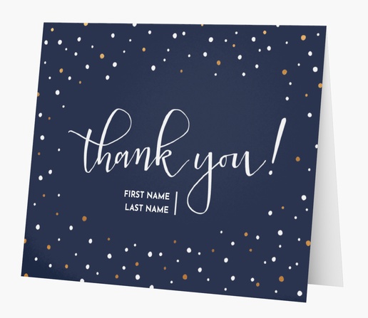 A thank you lettering blue gray design