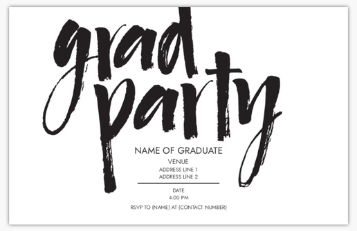 Design Preview for Design Gallery: Graduation Party Invitations & Announcements, 4.6” x 7.2” Flat