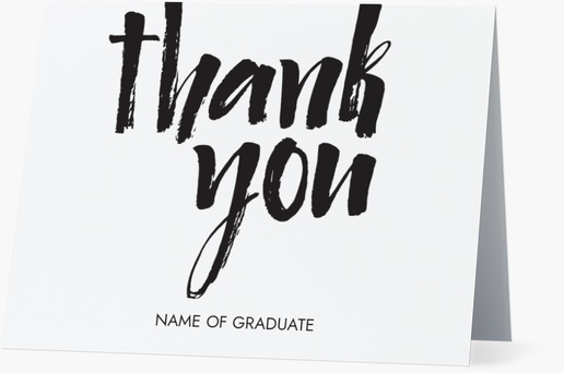 A lettering thank you white black design for Events