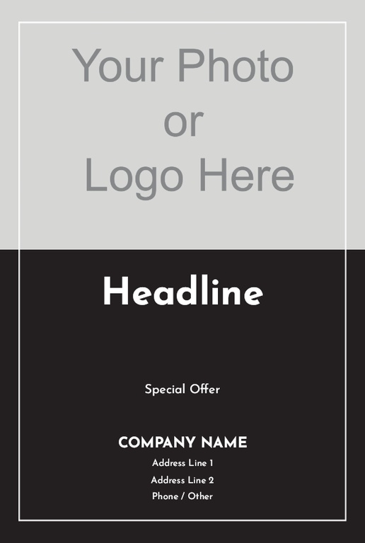 A simple bold black gray design for Events with 1 uploads