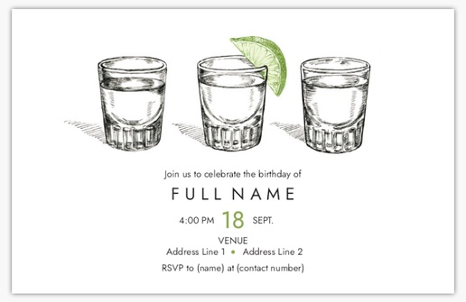 A lime shots white cream design for Adult Birthday