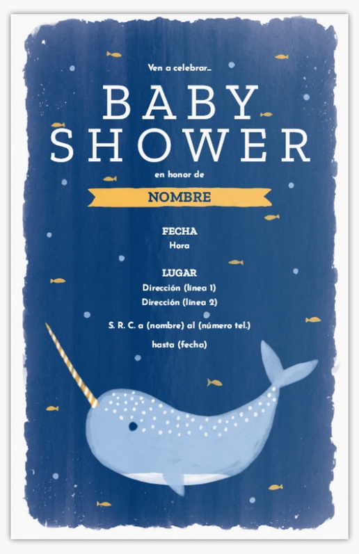 Vista previa del diseño de Invitaciones de baby showers, 18,2 x 11,7 cm