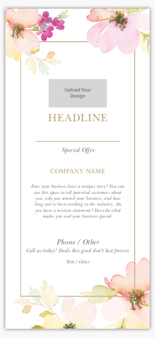 Design Preview for Elegant Custom Rack Cards Templates