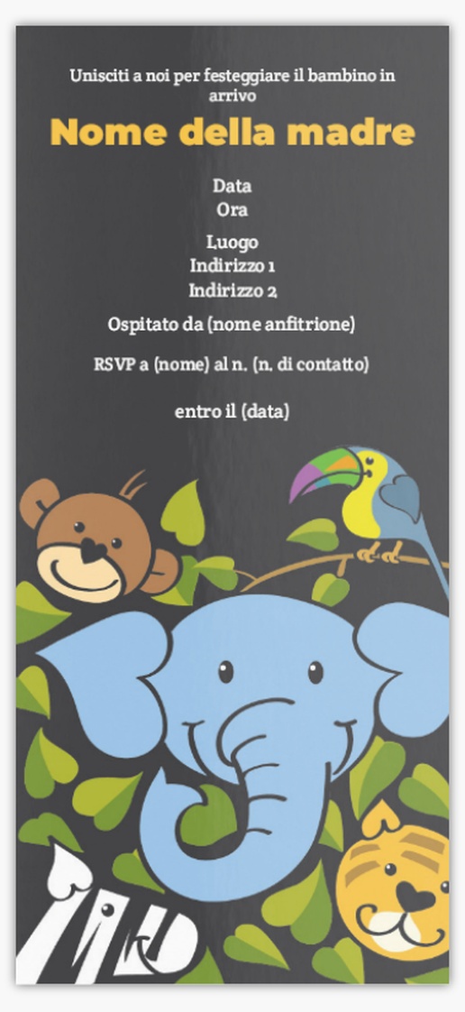 Anteprima design per Inviti per baby shower, 21 x 9.5 cm