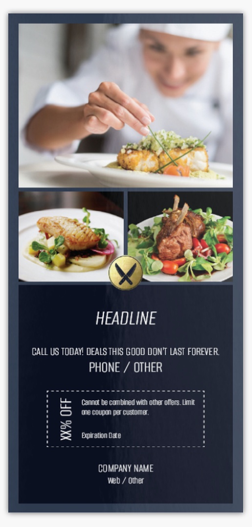 Design Preview for Design Gallery: Food Service Postcards, DL (99 x 210 mm)