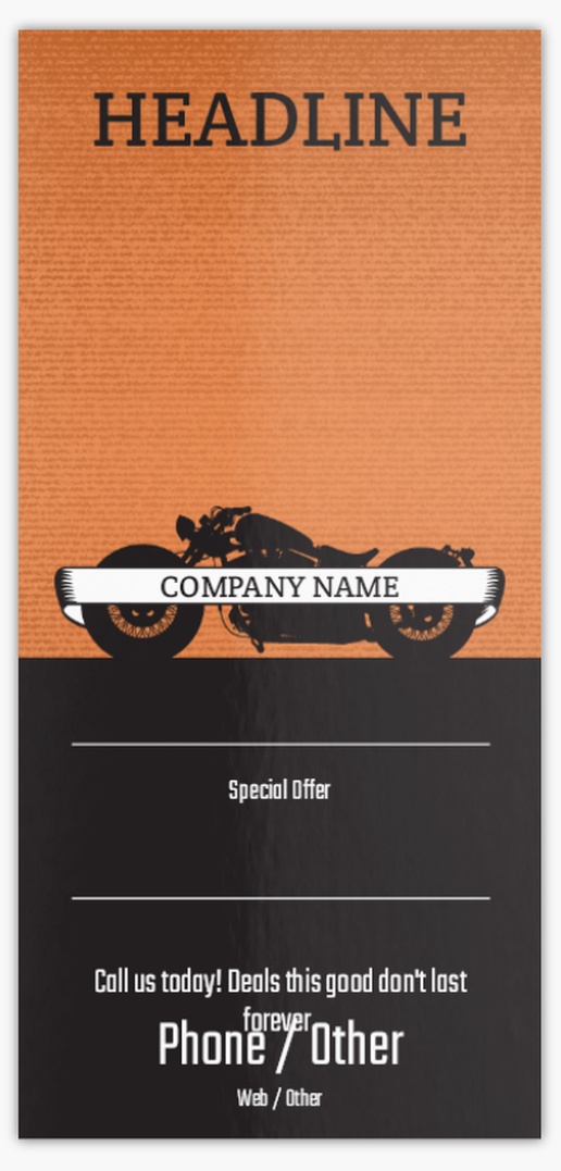 Design Preview for Design Gallery: Motorcycles Postcards, DL (99 x 210 mm)