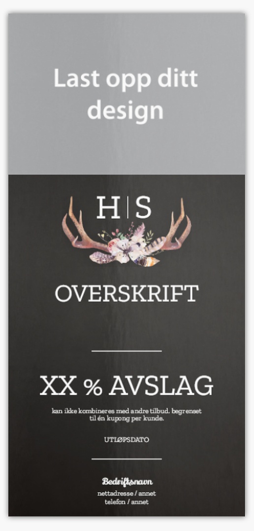 Forhåndsvisning av design for Designgalleri: Kuponger Postkort, Avlang (99 x 210 mm)