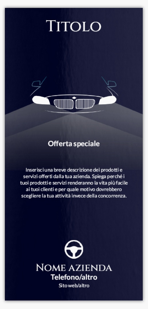 Anteprima design per Galleria di design: cartoline promozionali per auto e trasporti, DL (99 x 210 mm)