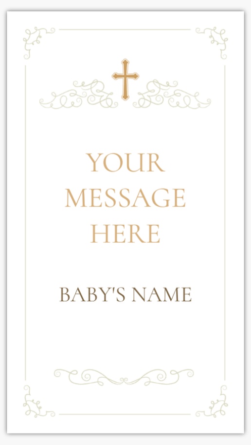 Design Preview for Baptism & Christening Vinyl Banners Templates, 1.7' x 3' Indoor vinyl Single-Sided