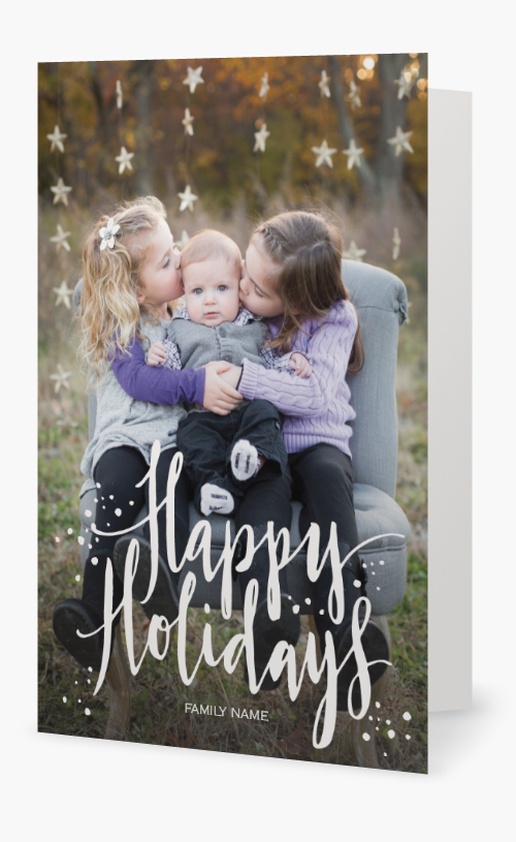 Design Preview for Custom Holiday & Christmas Cards, Folded 4.6" x 7.2" 